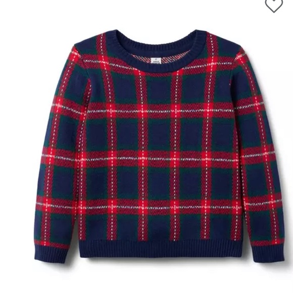 Plaid Sweater in Red and Blue by Janie and Jack. Christmas and more - Picture 1 of 2